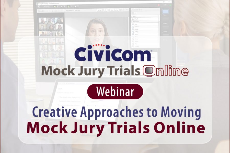 2 Legal Professionals Attending an Online Mock Jury Trial